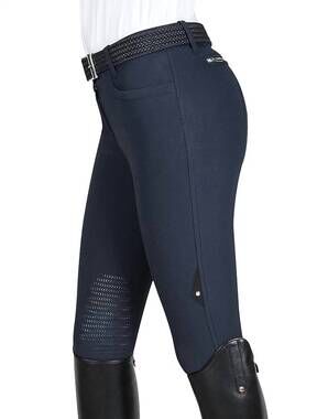 NEW EQUILINE ash x-grip knee patch breech in blue